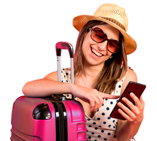 Imagem de uma mulher indo para um liiv